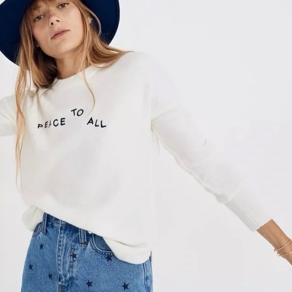 Madewell Peace to All White Sweater